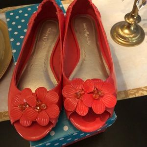 Lindsay Phillips peep toe ballet shoes